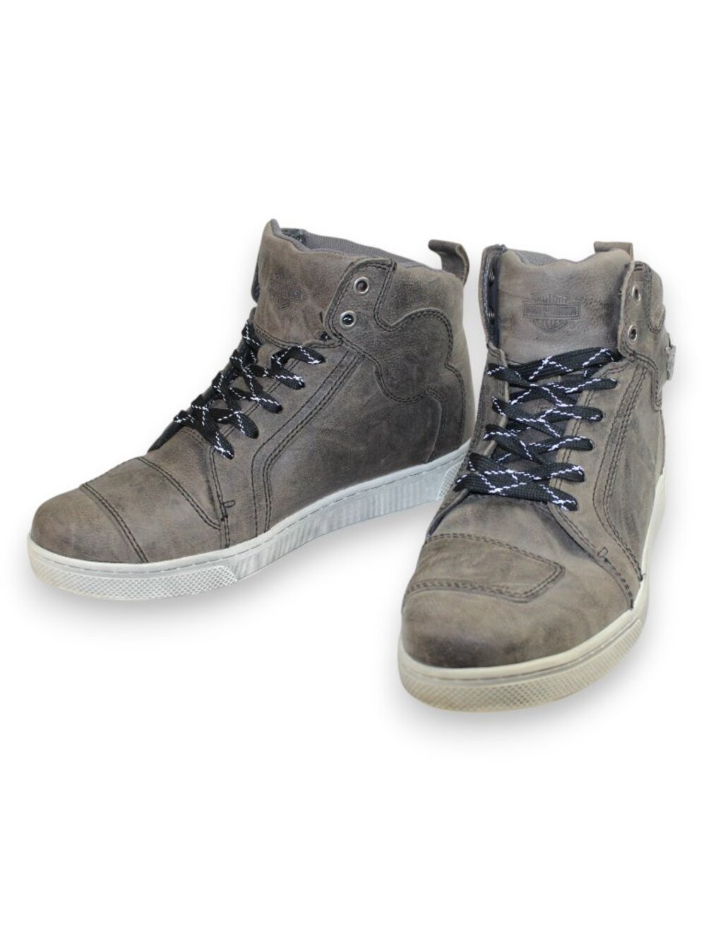 Harley-Davidson Bateman 4 Metal Grey Leather Riding Sneaker Boots 8.5 - Picture 5 of 11